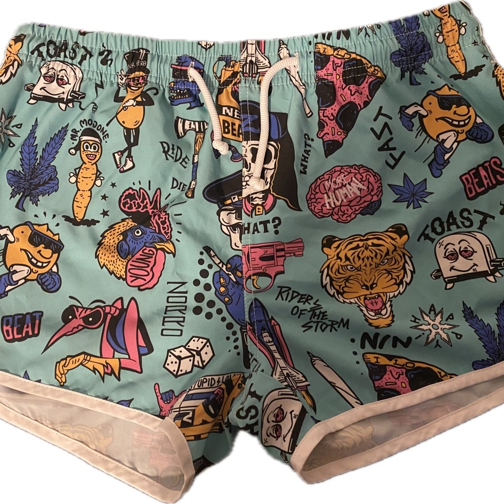 Graphic Print Women's Swim Shorts